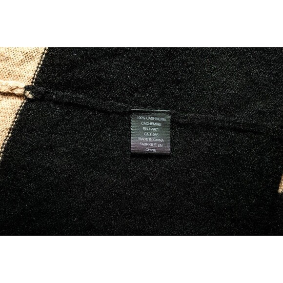 360 Cashmere open cardigan XS tan black stripe hooded hoodie - Picture 4 of 7